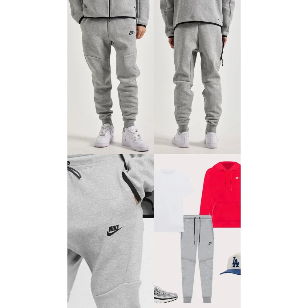 Nike Tech Fleece Joggers Mens Medium Grey Heather Tapered Sweatpants